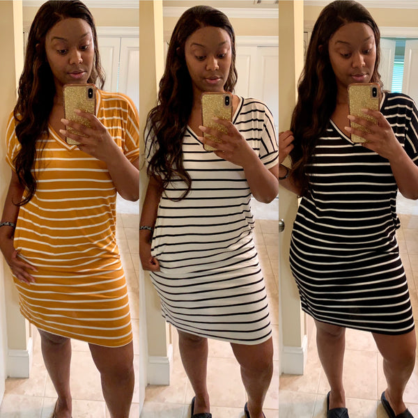 Chill “Stripes” T-Shirt Dress